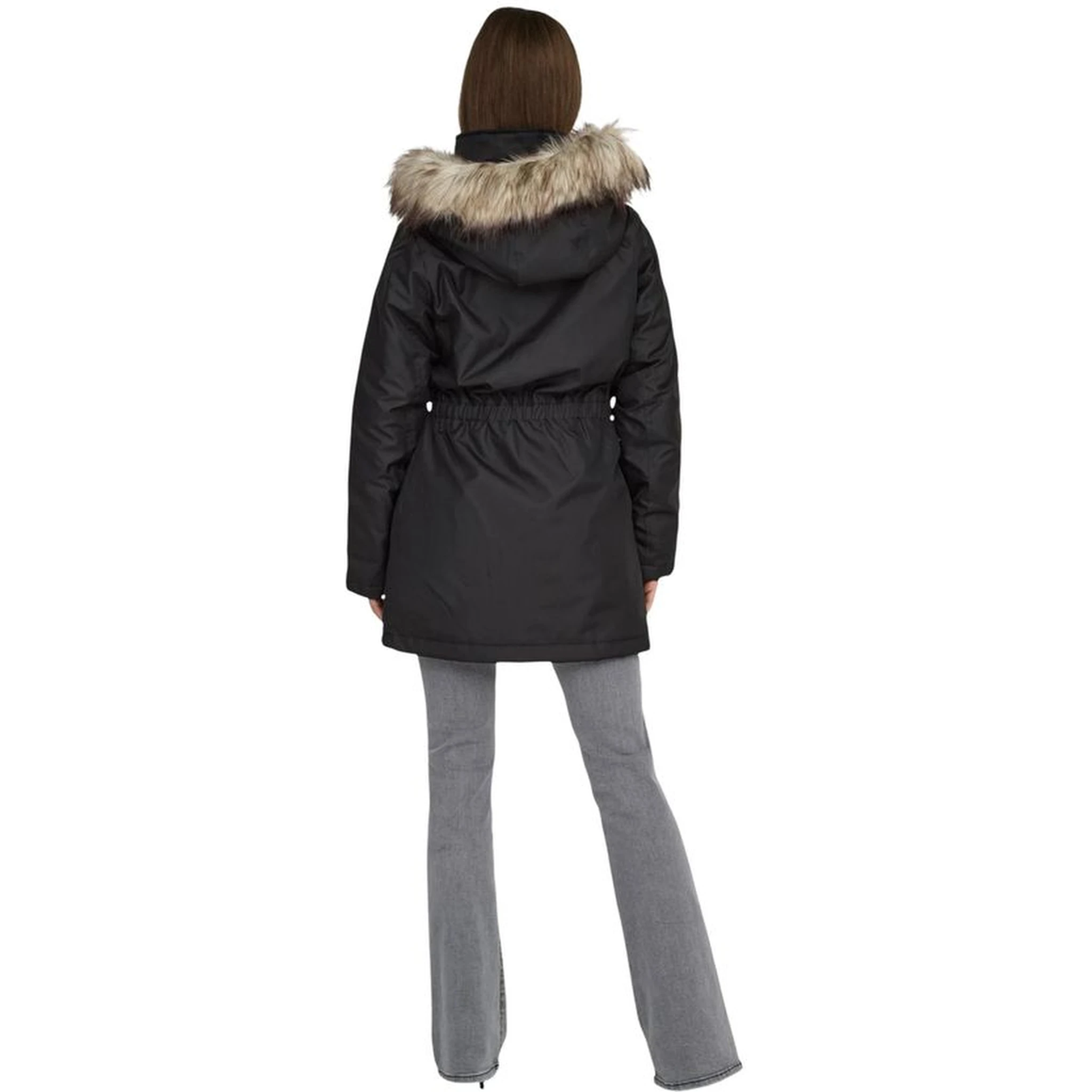 Black Recycled Polyester Parka