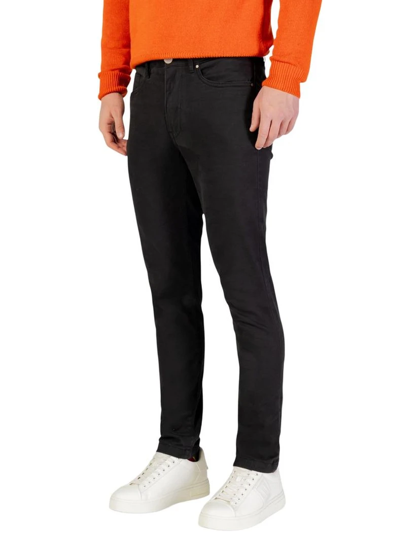 Gray Cotton Skinny Pants