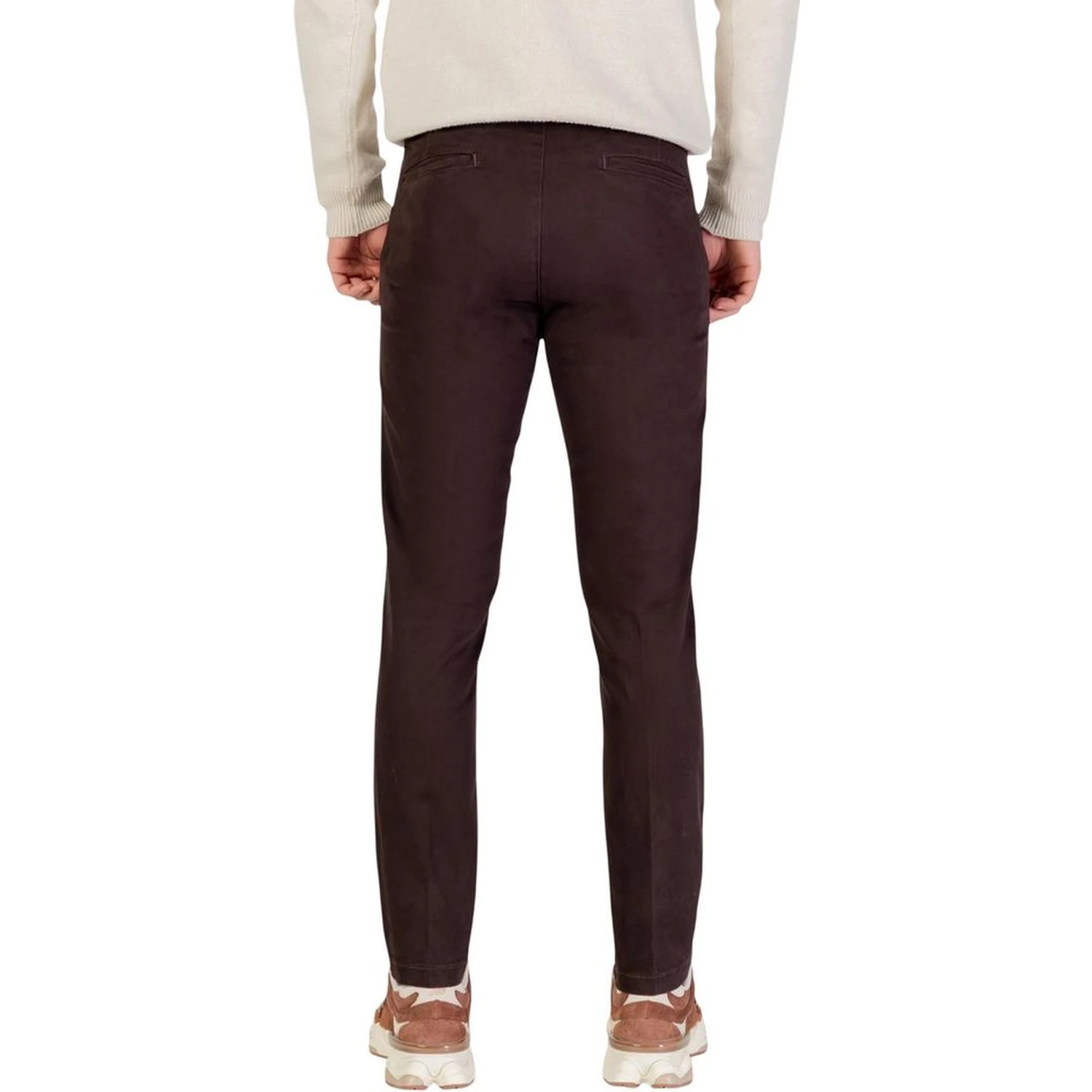Brown Cotton Skinny Pants