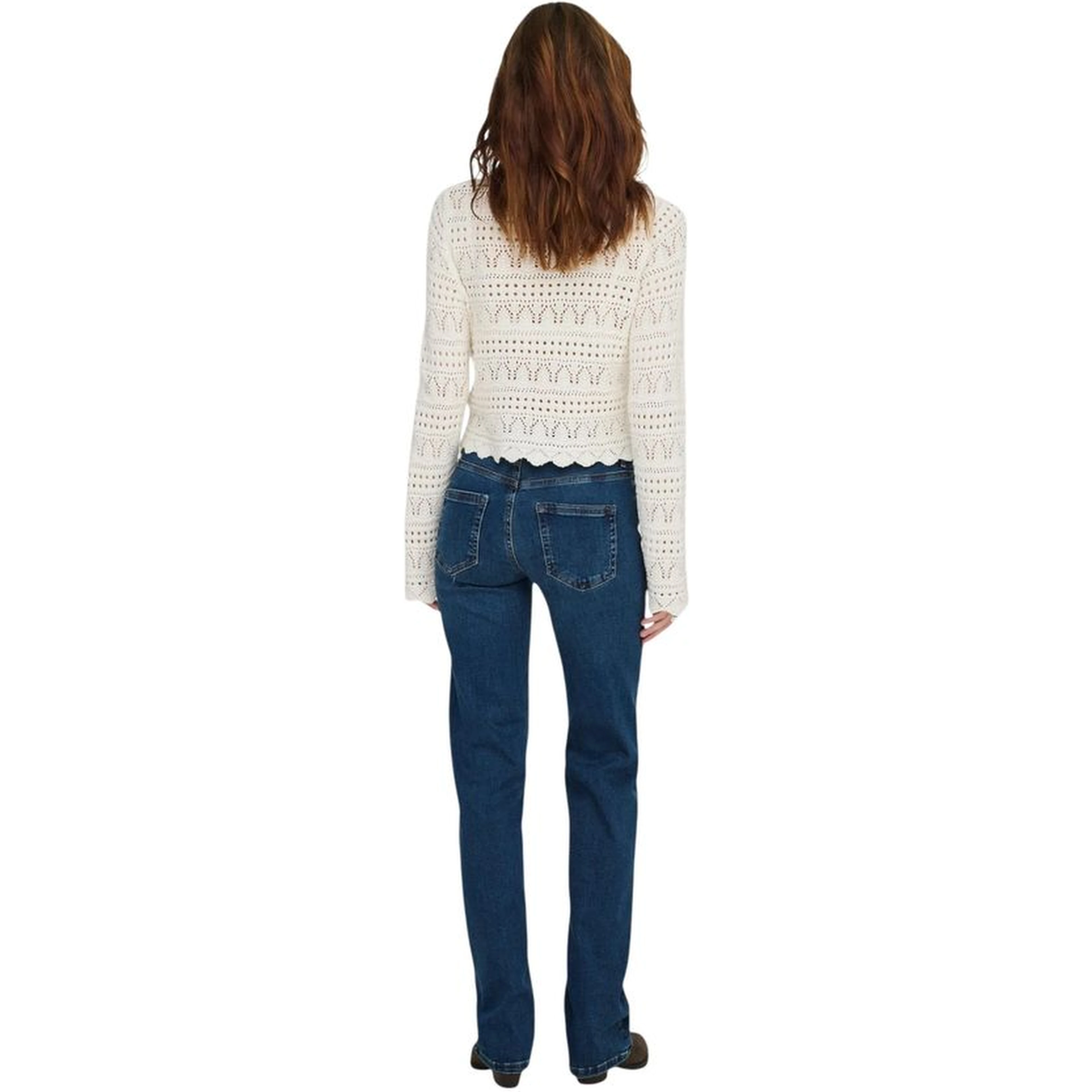 Blue Cotton Bootcut Jeans