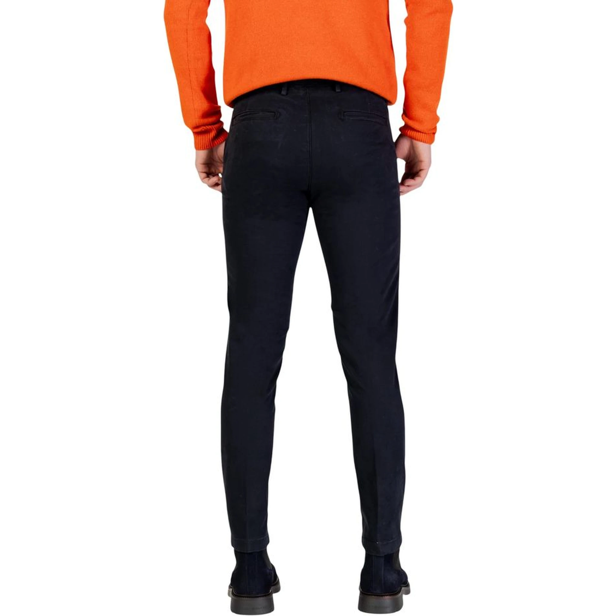 Blue Cotton Skinny Pants