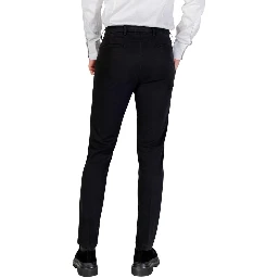 Black Cotton Skinny Pants