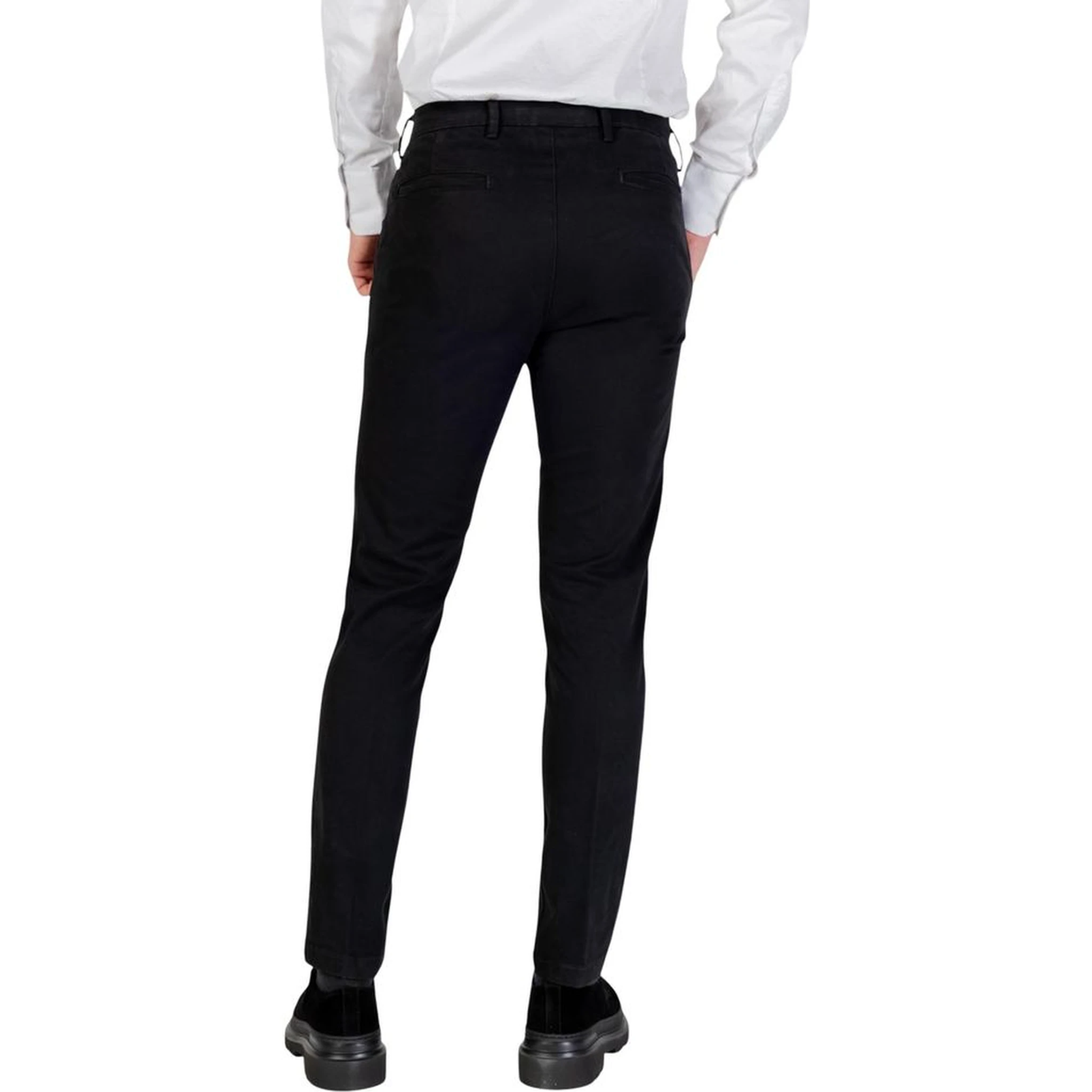 Black Cotton Skinny Pants