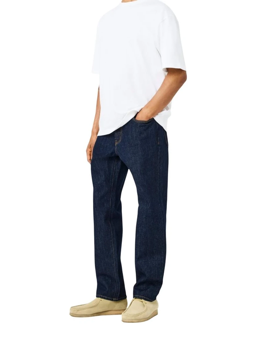 Blue Recycled Cotton Slim Fit Jeans