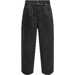Black Cotton Relaxed Fit Jeans