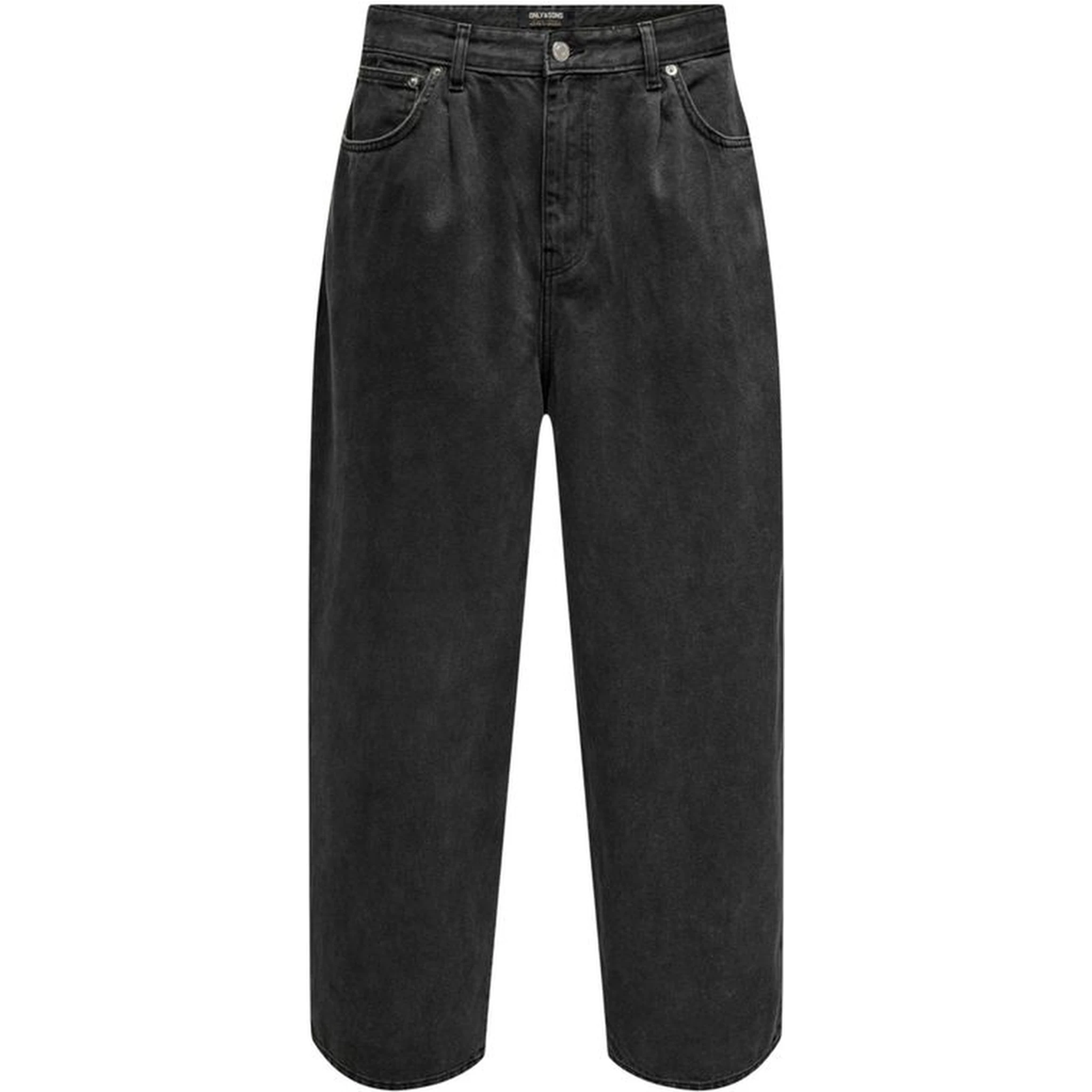 Black Cotton Relaxed Fit Jeans