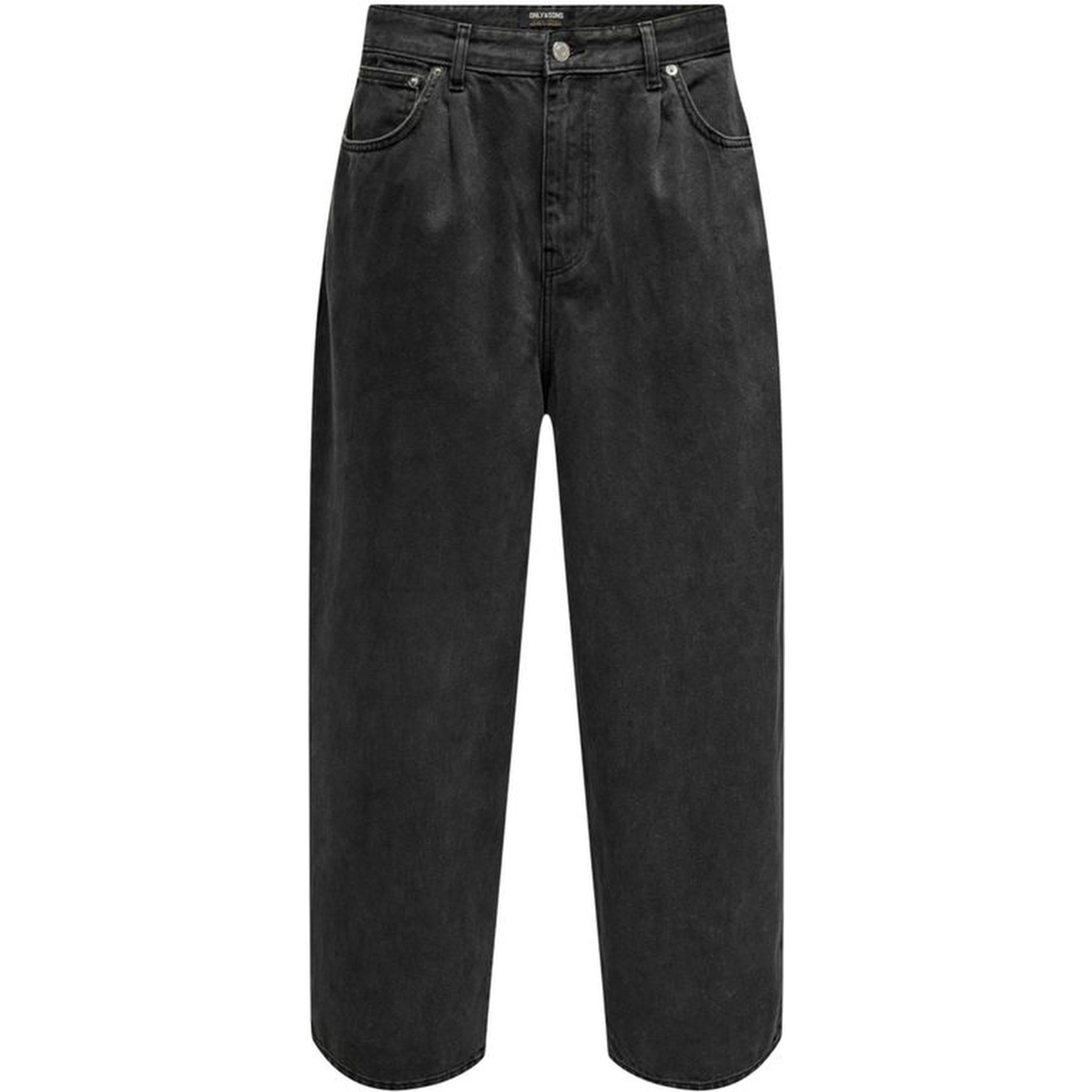 Black Cotton Relaxed Fit Jeans