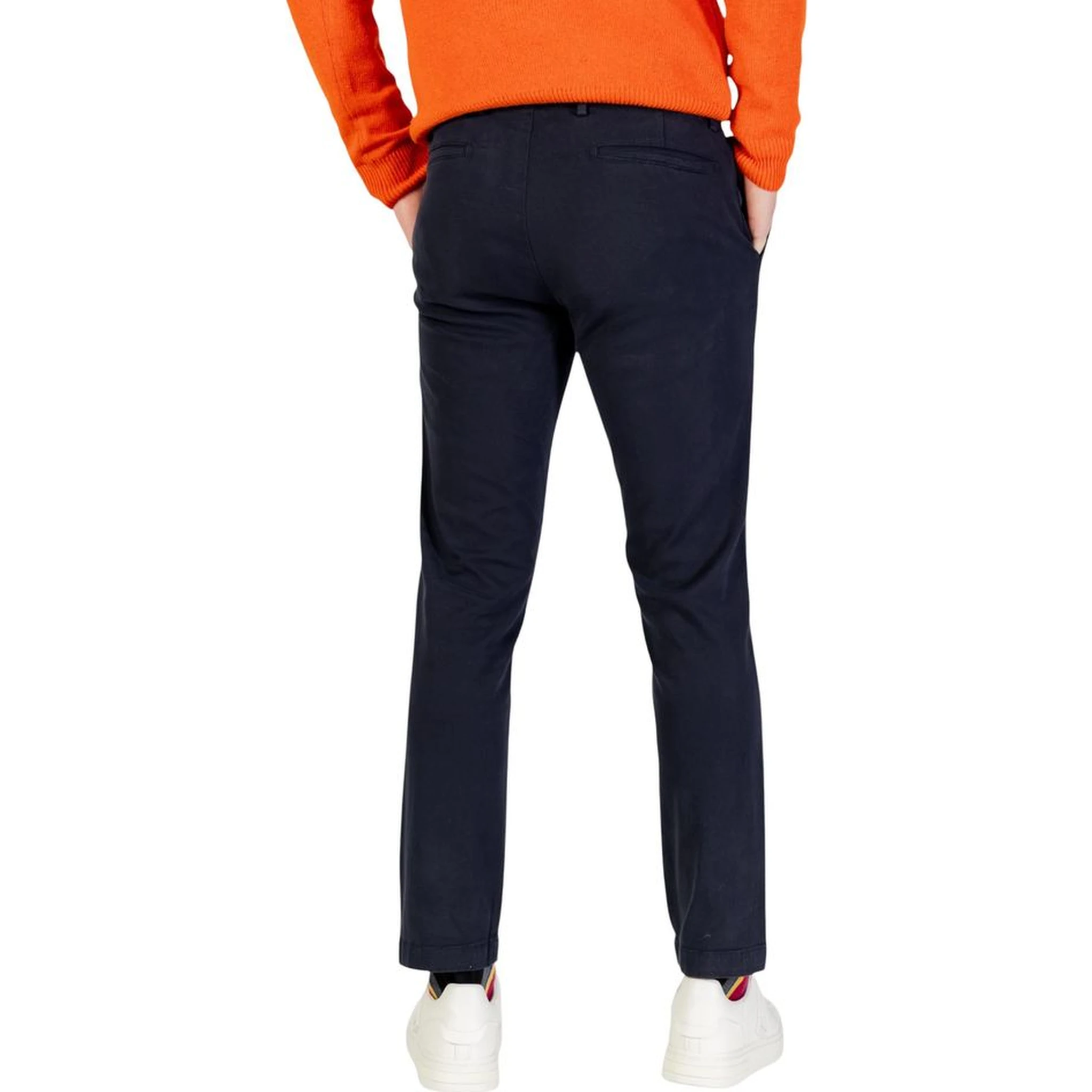 Blue Cotton Skinny Pants