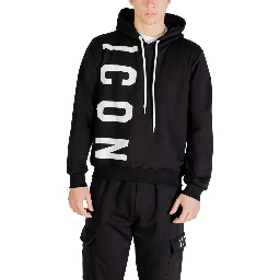 Black Cotton Hoodie