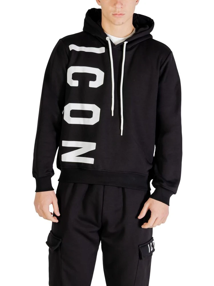 Black Cotton Hoodie