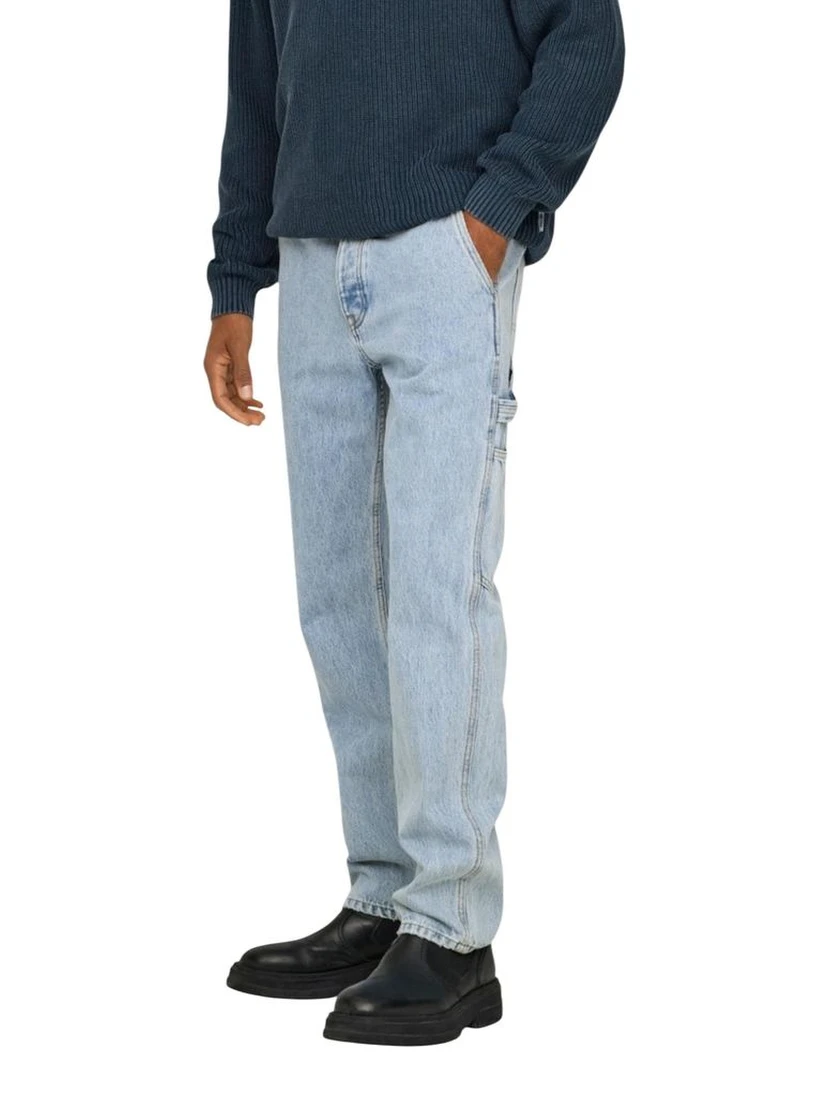 Blue Cotton Relaxed Fit Jeans