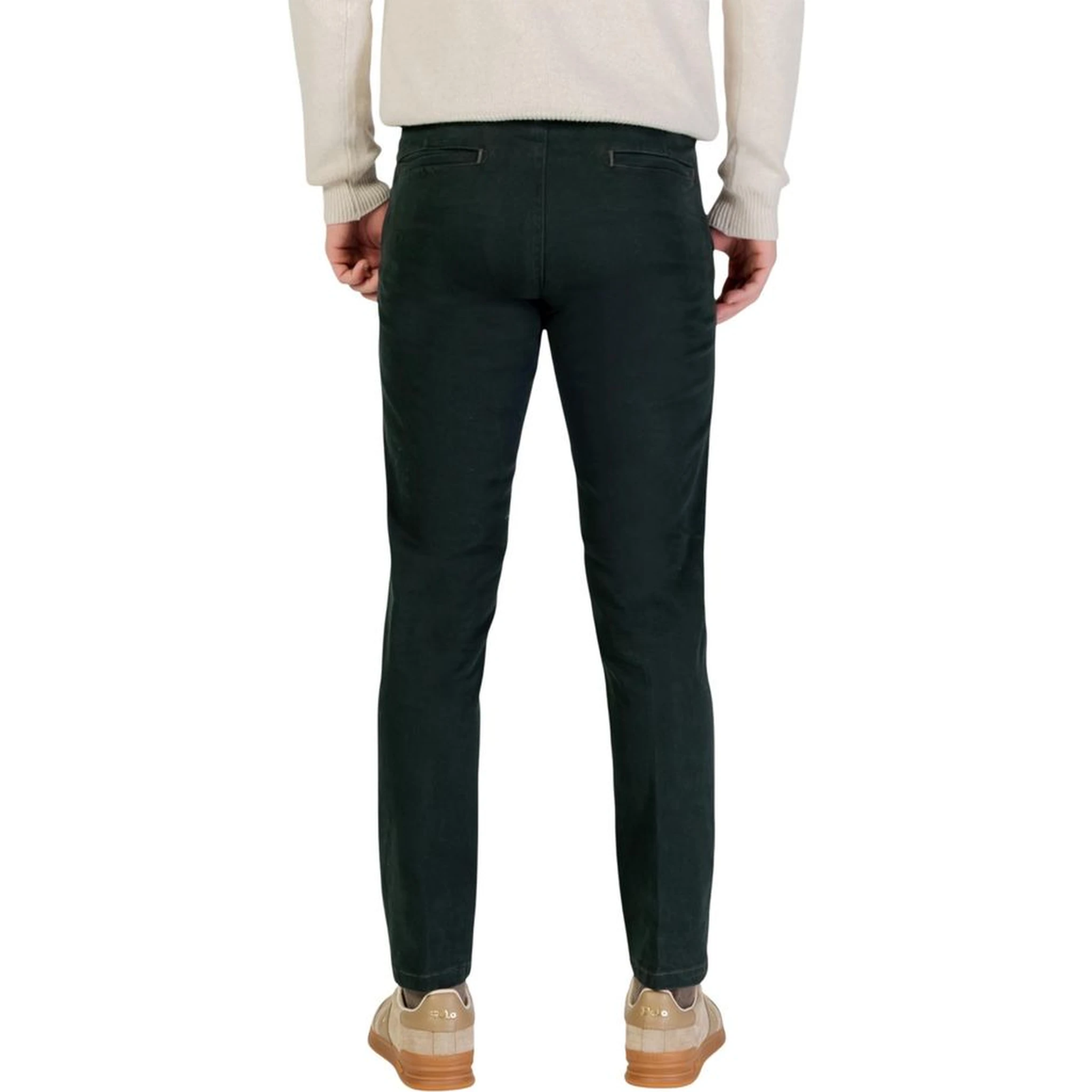 بنطال قطني أخضر ضيق