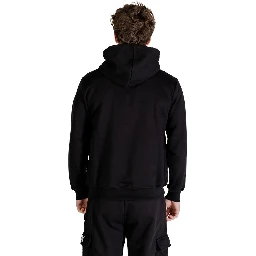 Black Cotton Hoodie