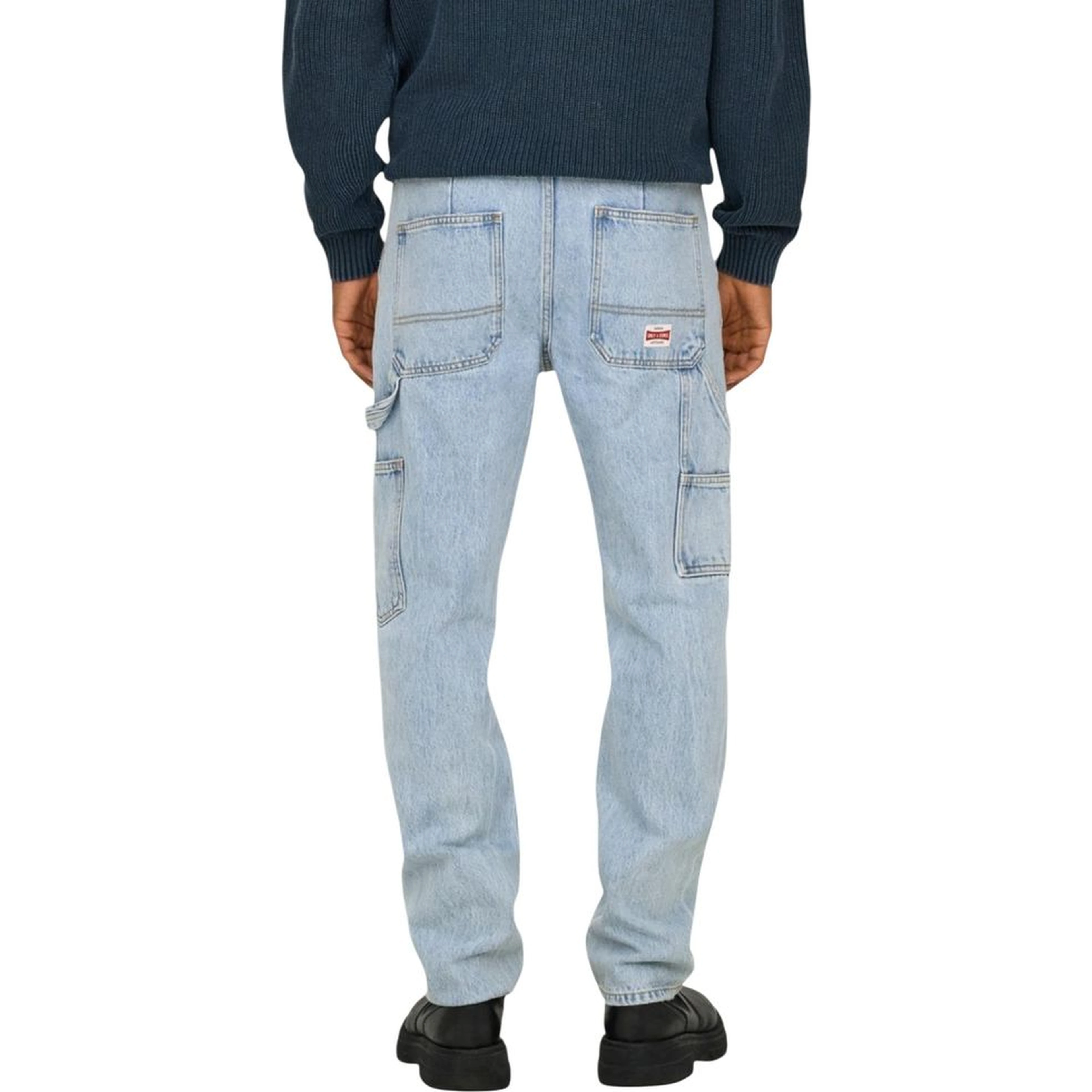Blue Cotton Relaxed Fit Jeans