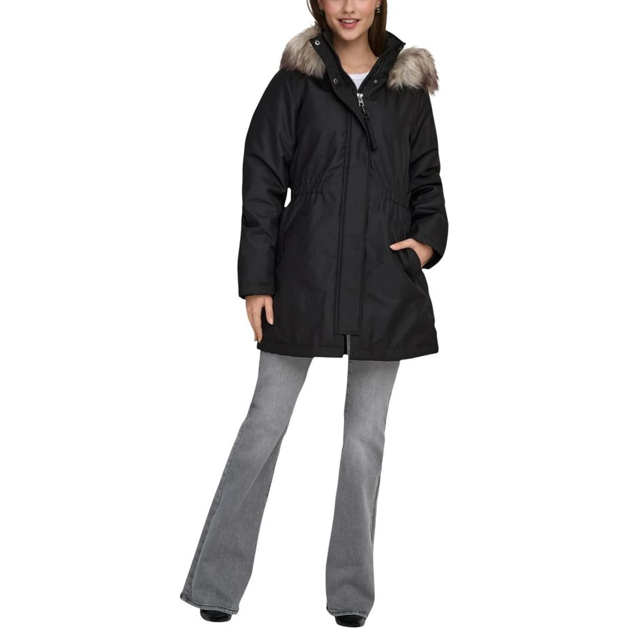 Black Recycled Polyester Parka
