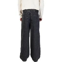 Black Cotton Relaxed Fit Jeans