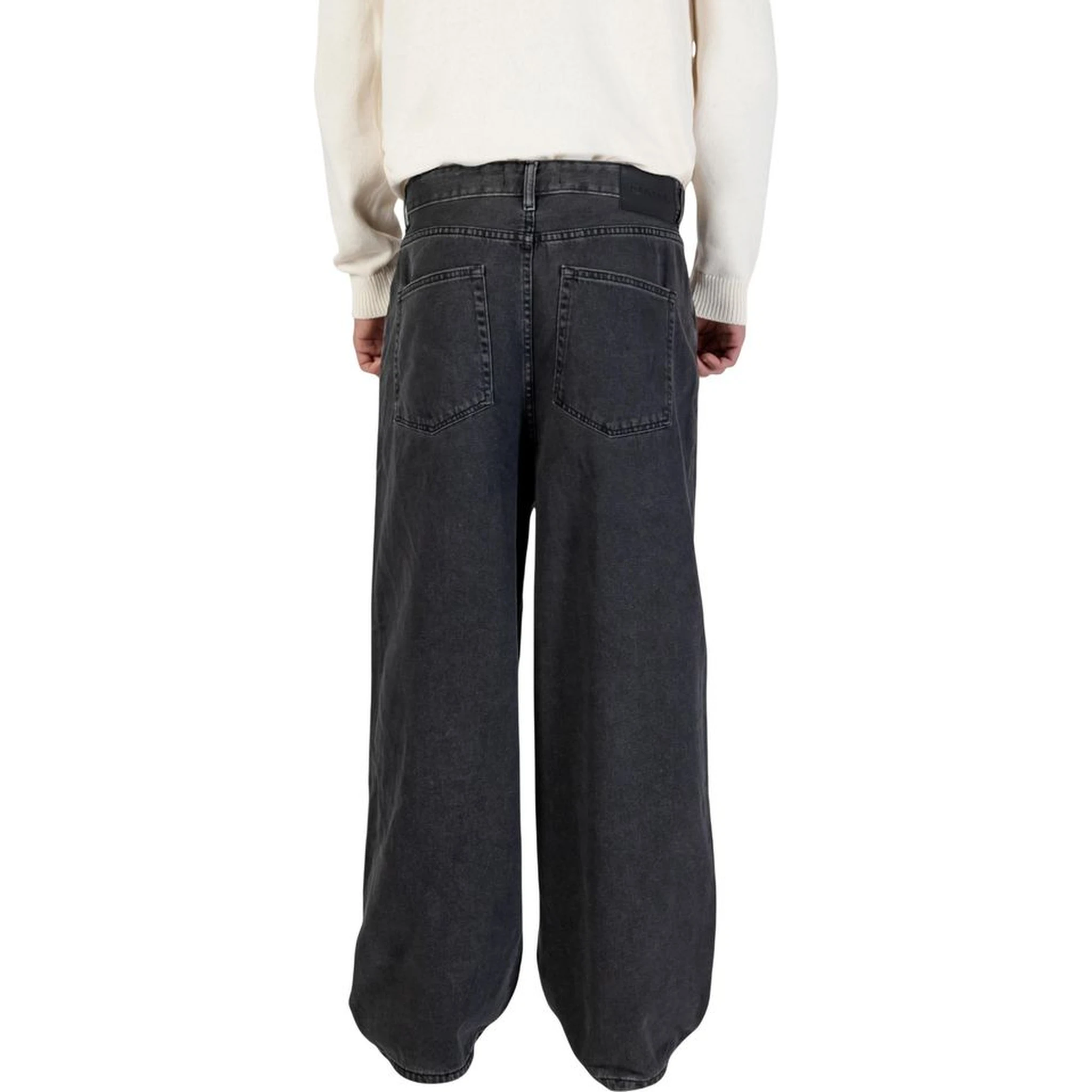 Black Cotton Relaxed Fit Jeans