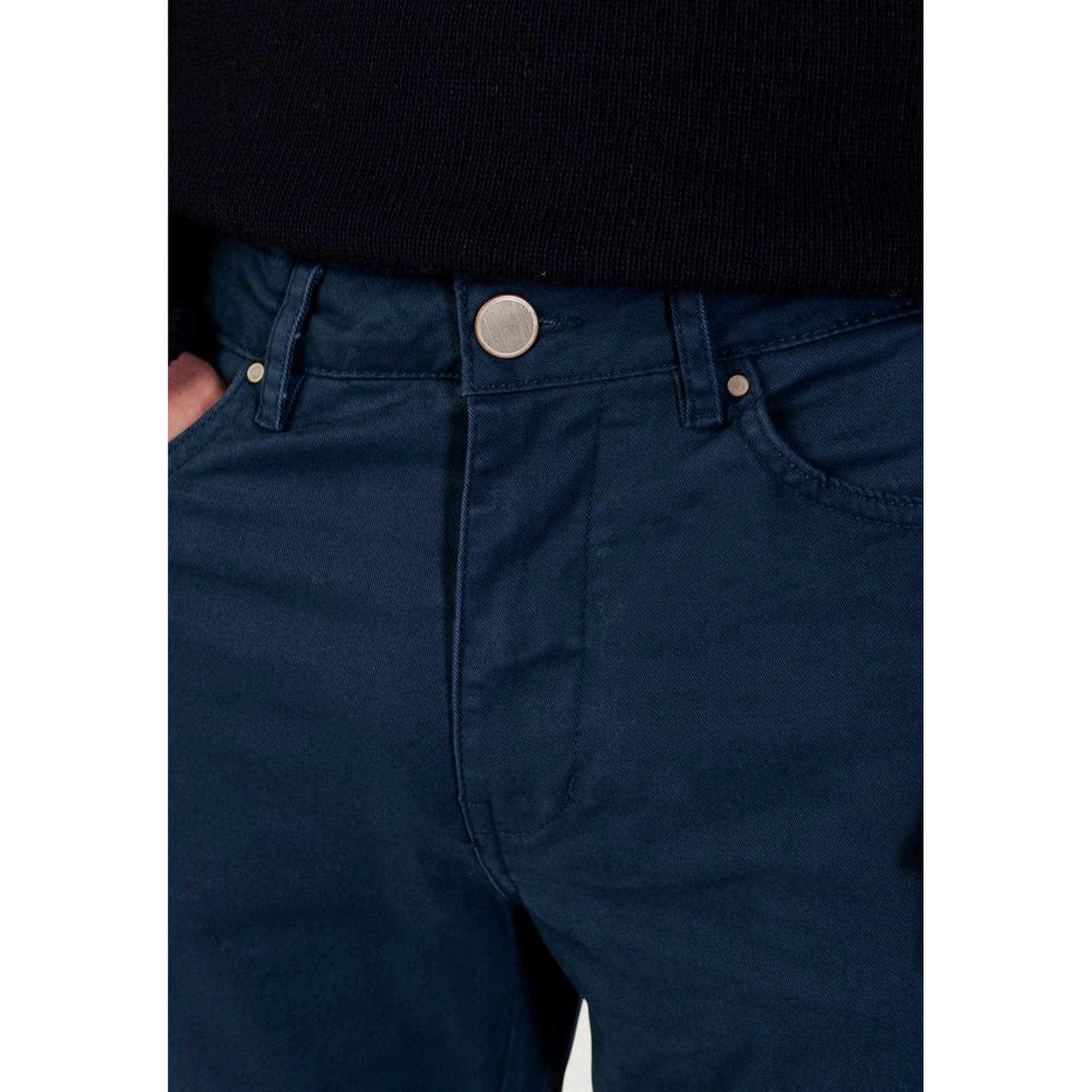 Blue Cotton Skinny Pants