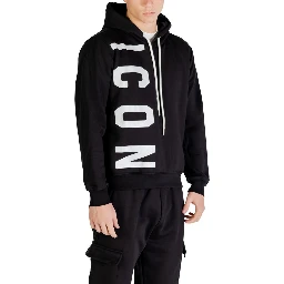 Black Cotton Hoodie