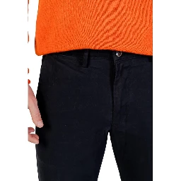 Blue Cotton Skinny Pants