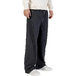 Black Cotton Relaxed Fit Jeans