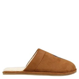 Brown Textile Slippers