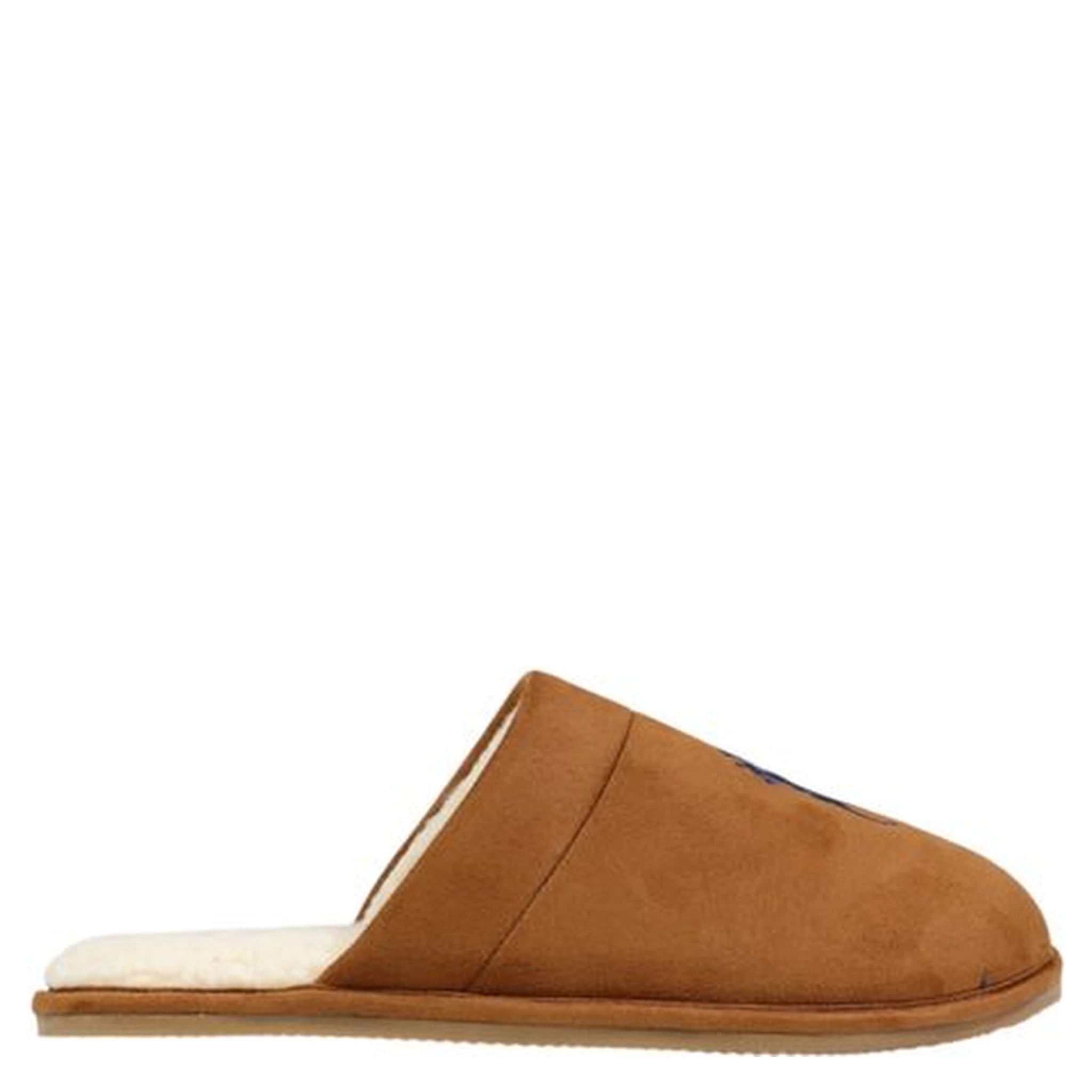 Brown Textile Slippers