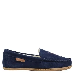 Blue Suede Leather Slippers