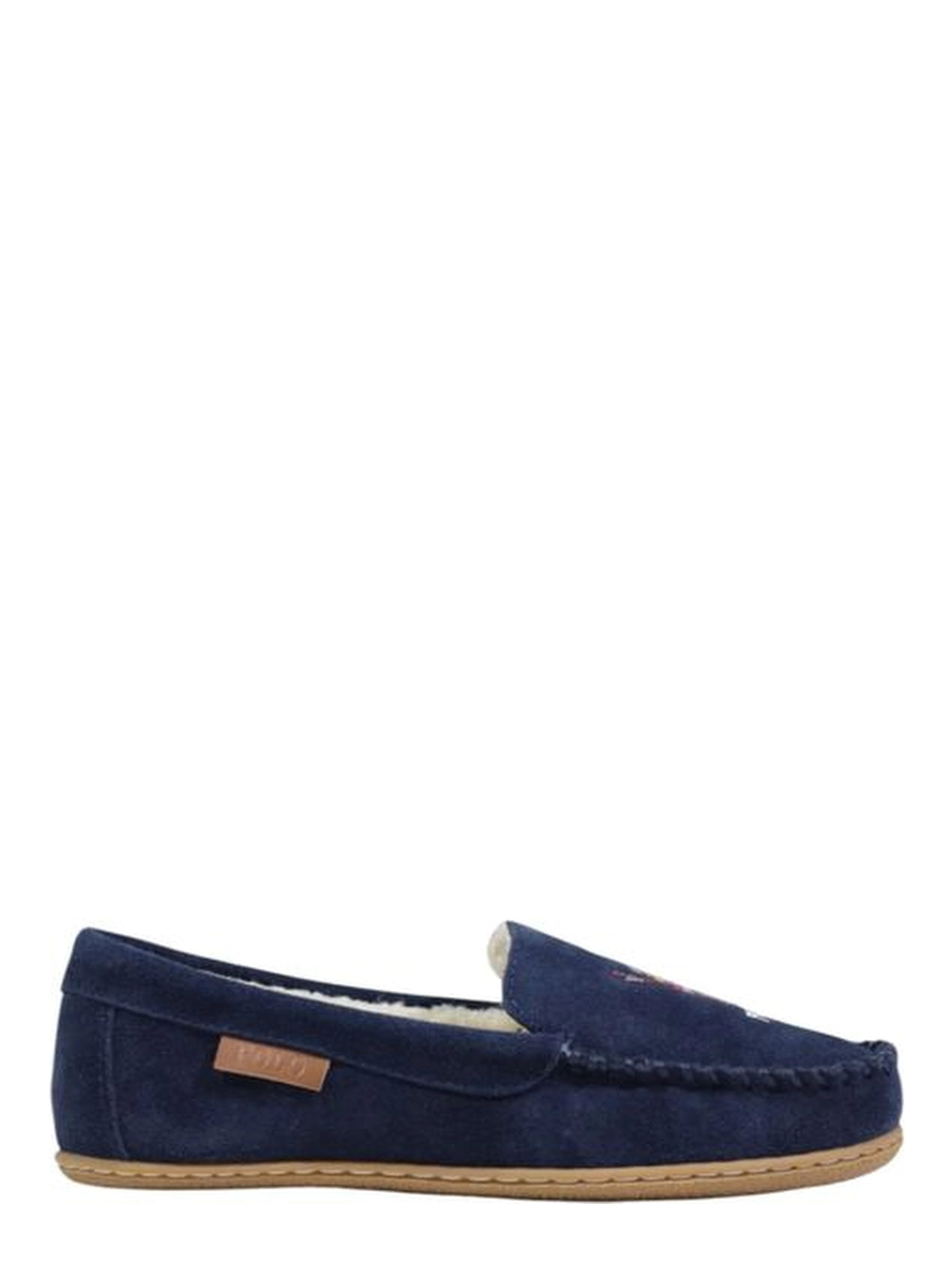 Blue Suede Leather Slippers