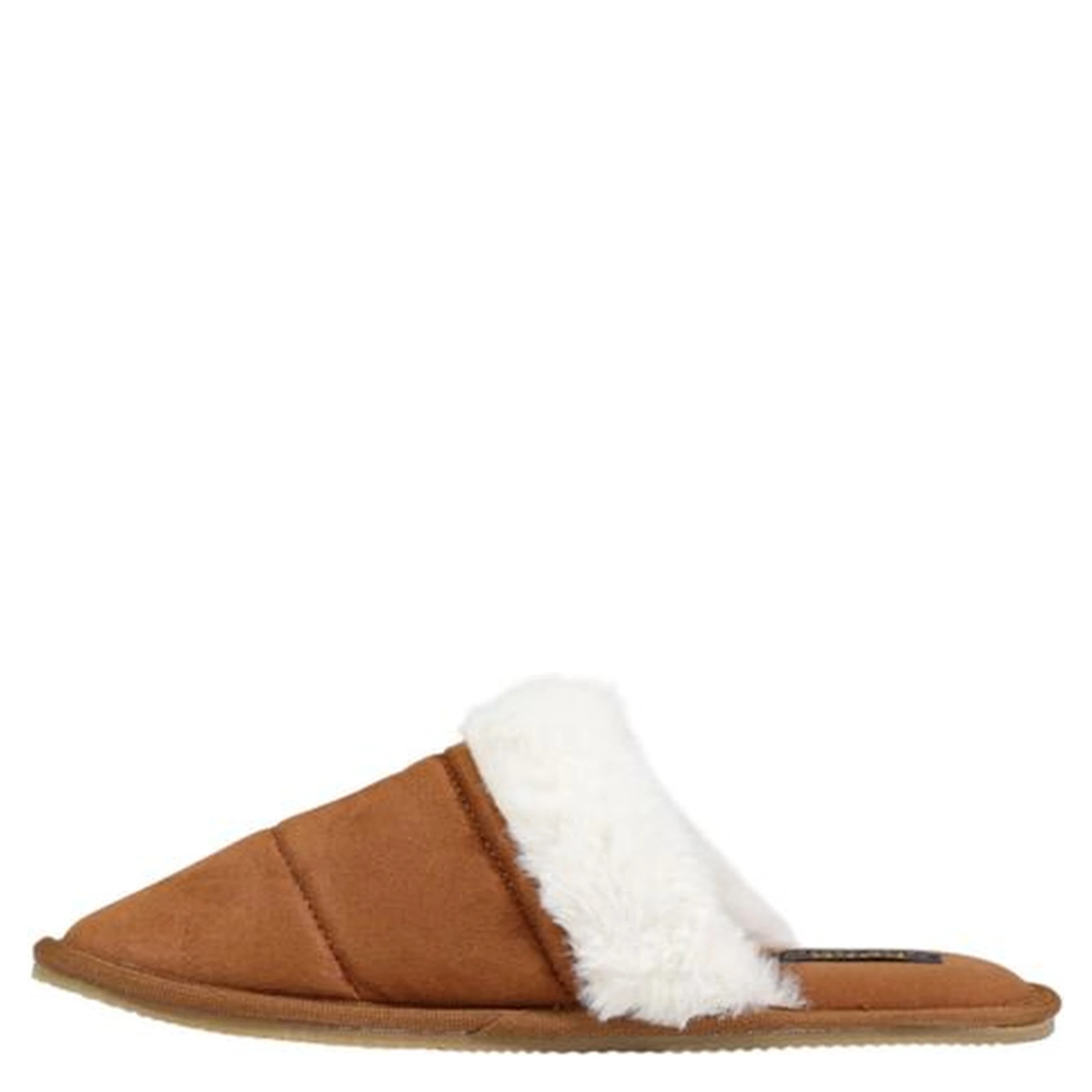 Brown Textile Slippers