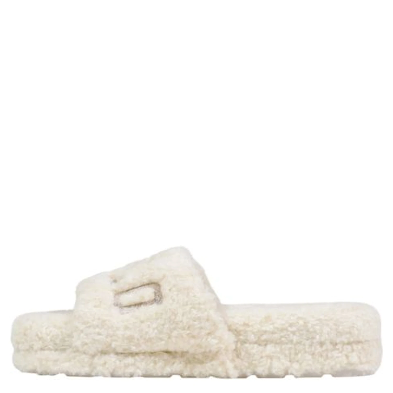 Cream Textile Slippers