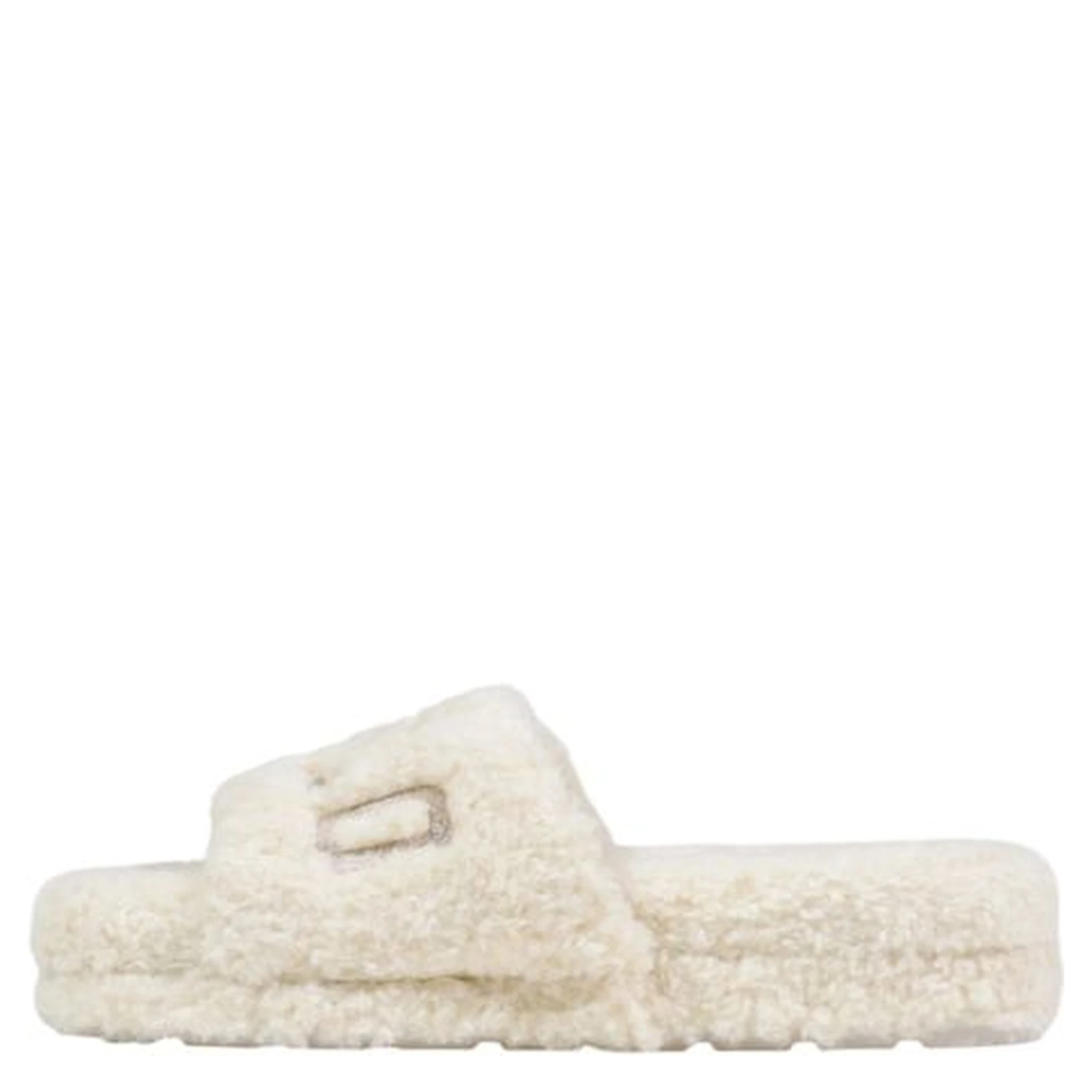 Cream Textile Slippers