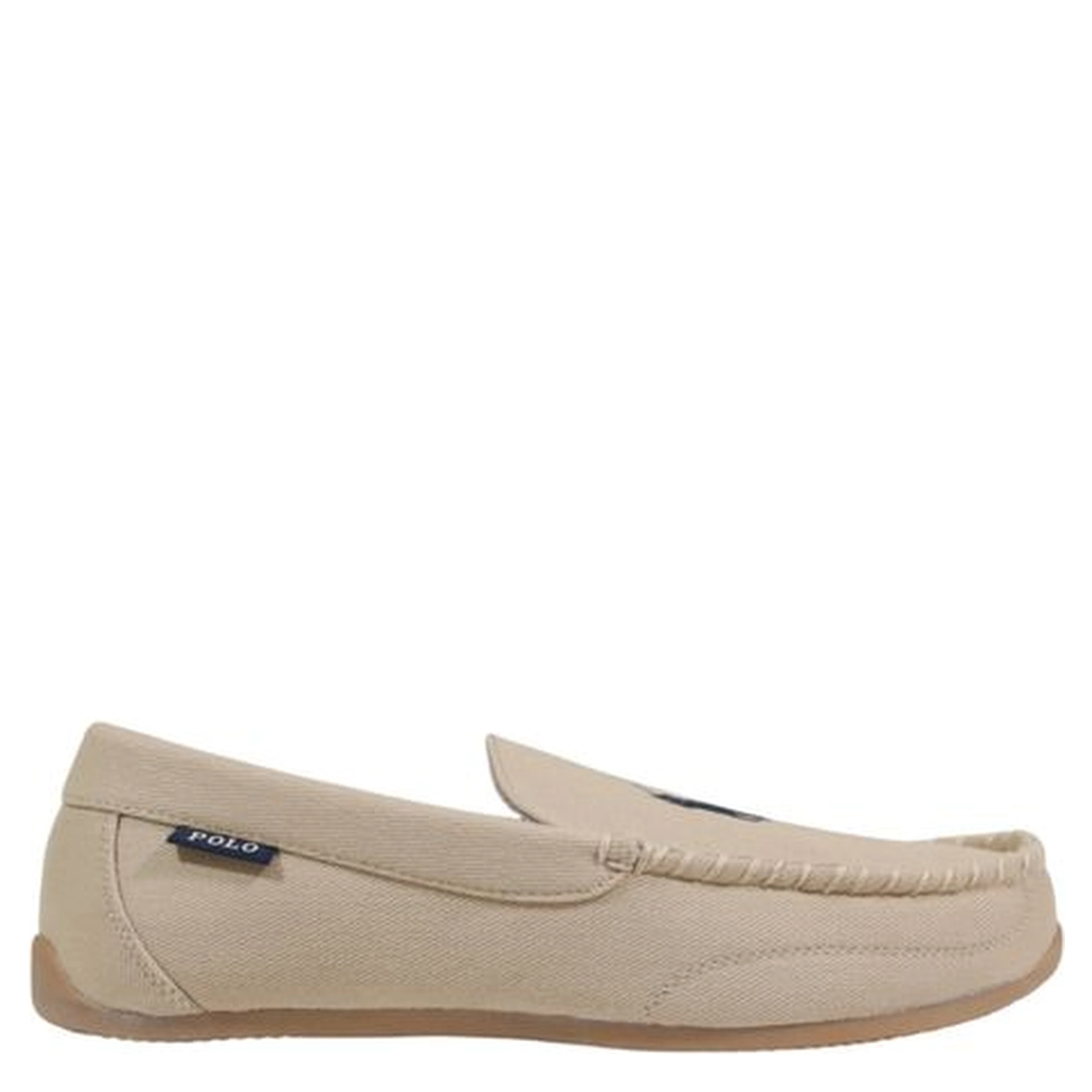 Beige Textile Slippers
