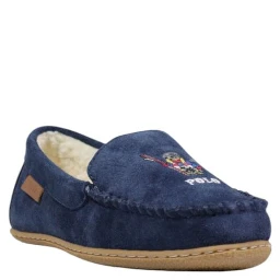 Blue Suede Leather Slippers