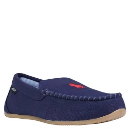 Blue Textile Slippers