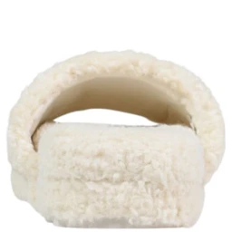 Cream Textile Slippers