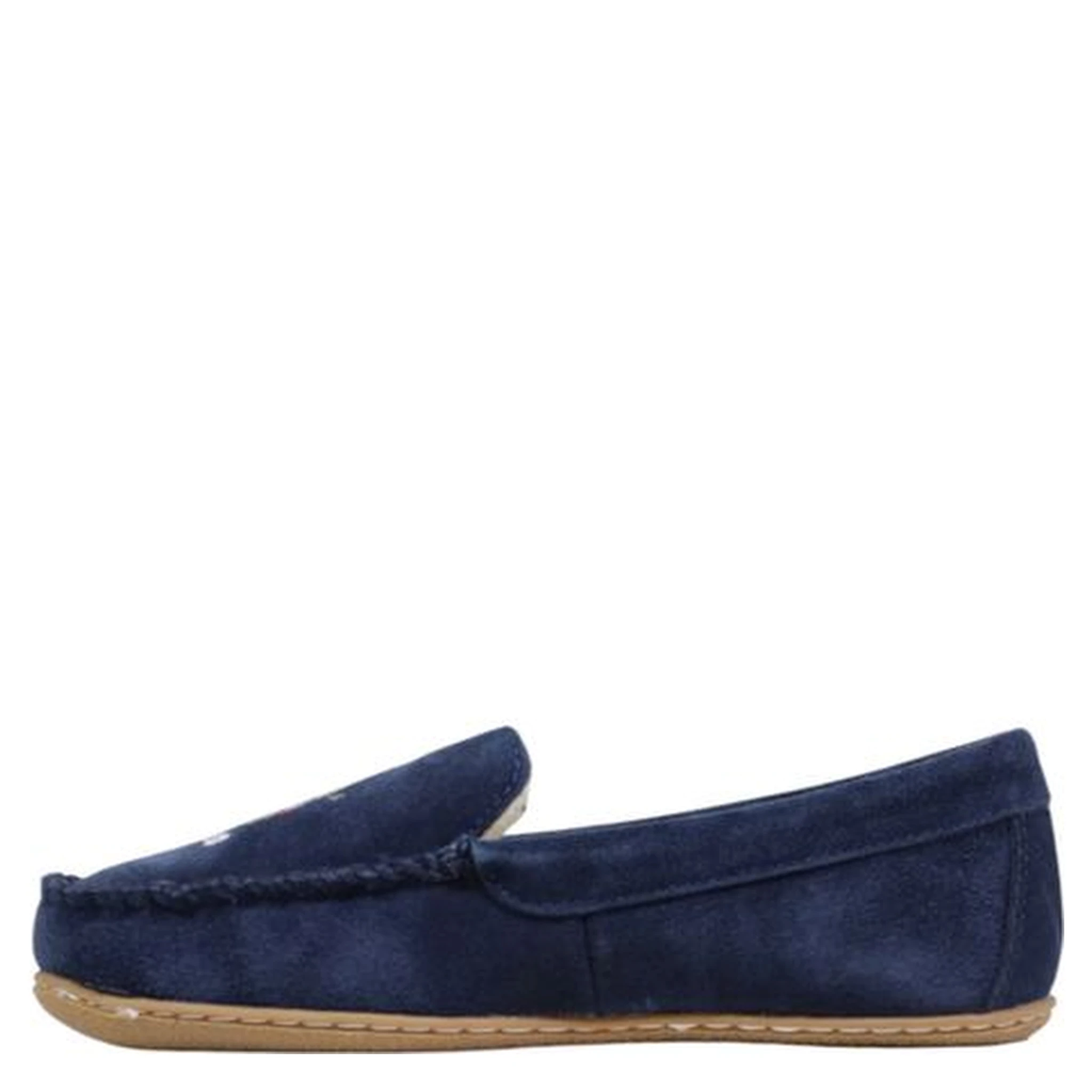 Blue Suede Leather Slippers