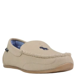 Beige Textile Slippers