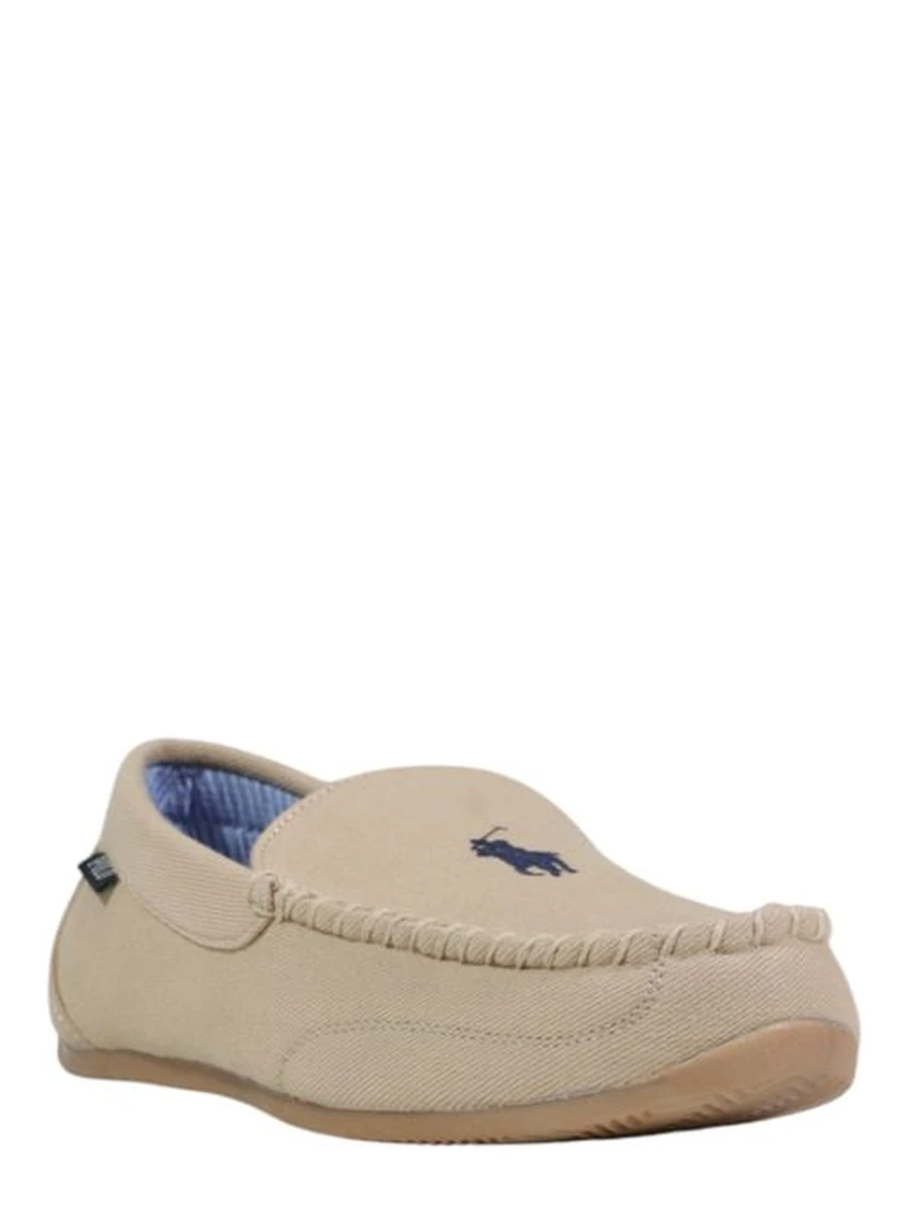 Beige Textile Slippers