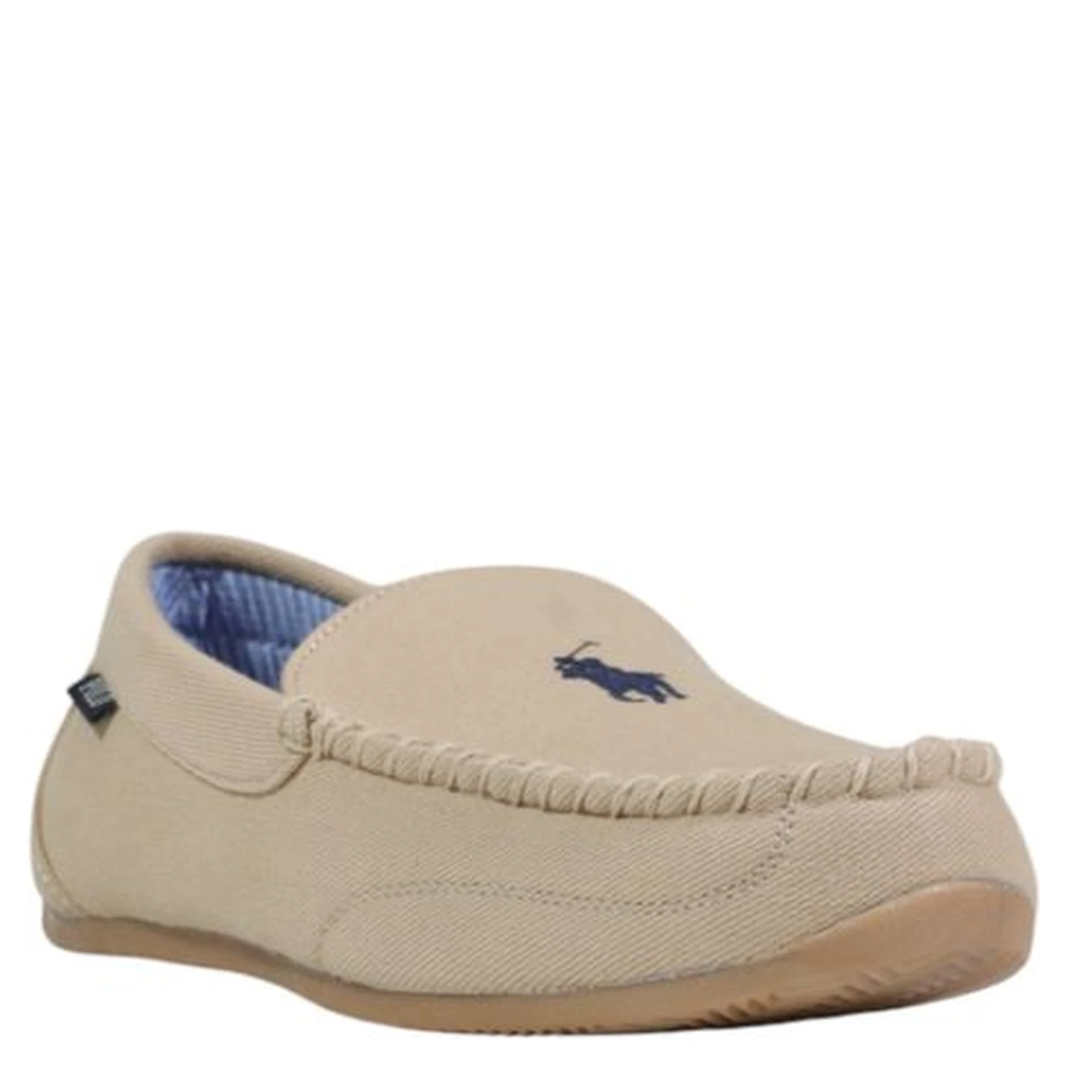 Beige Textile Slippers