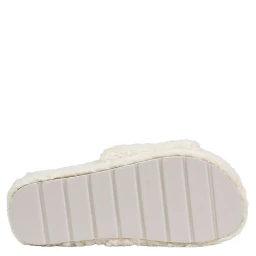 Cream Textile Slippers