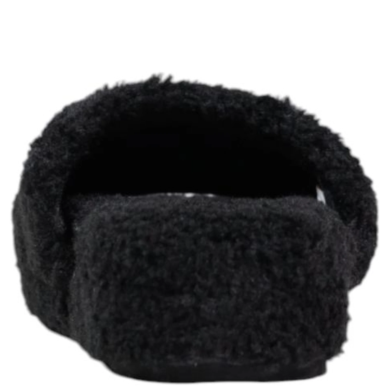 Black Textile Slippers