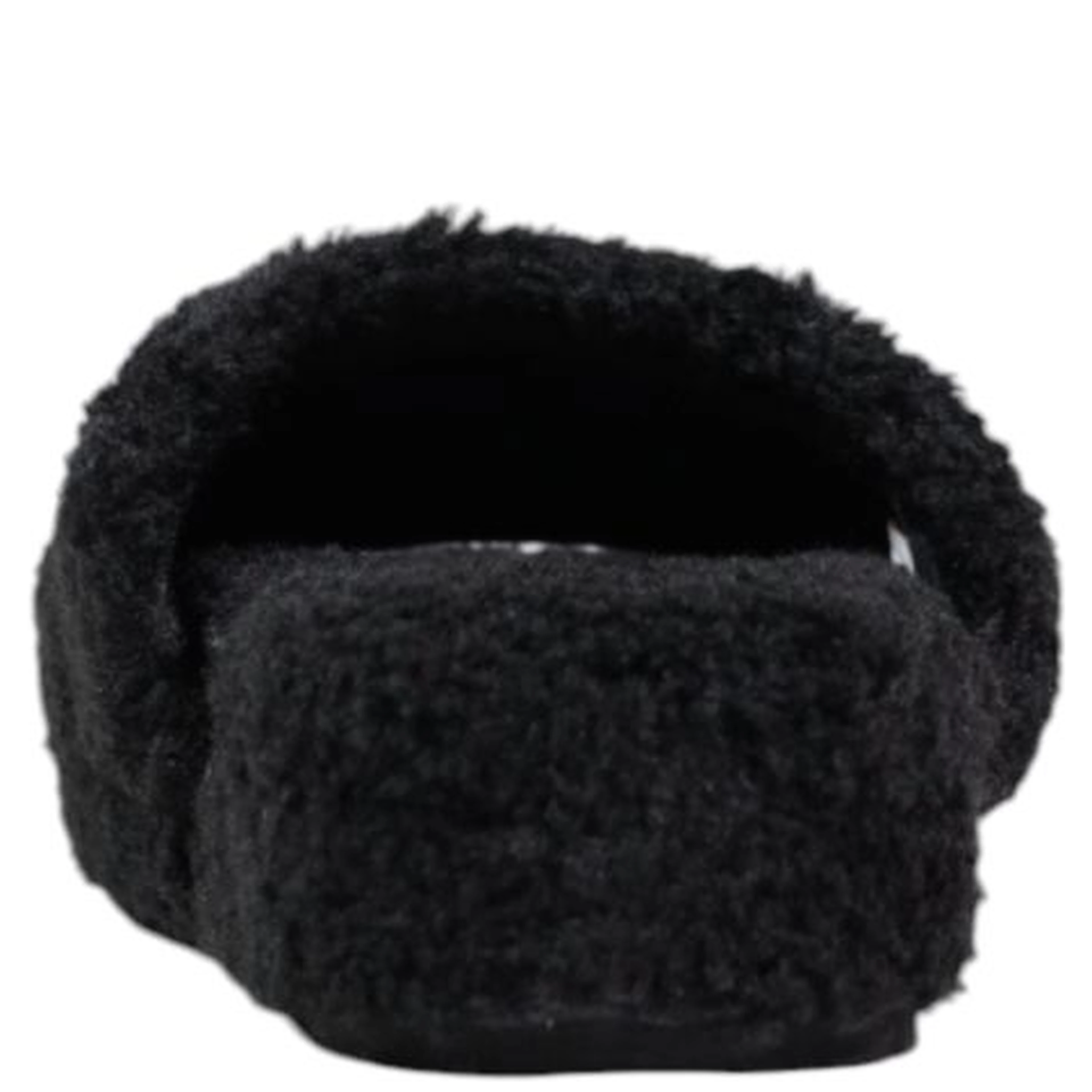 Black Textile Slippers