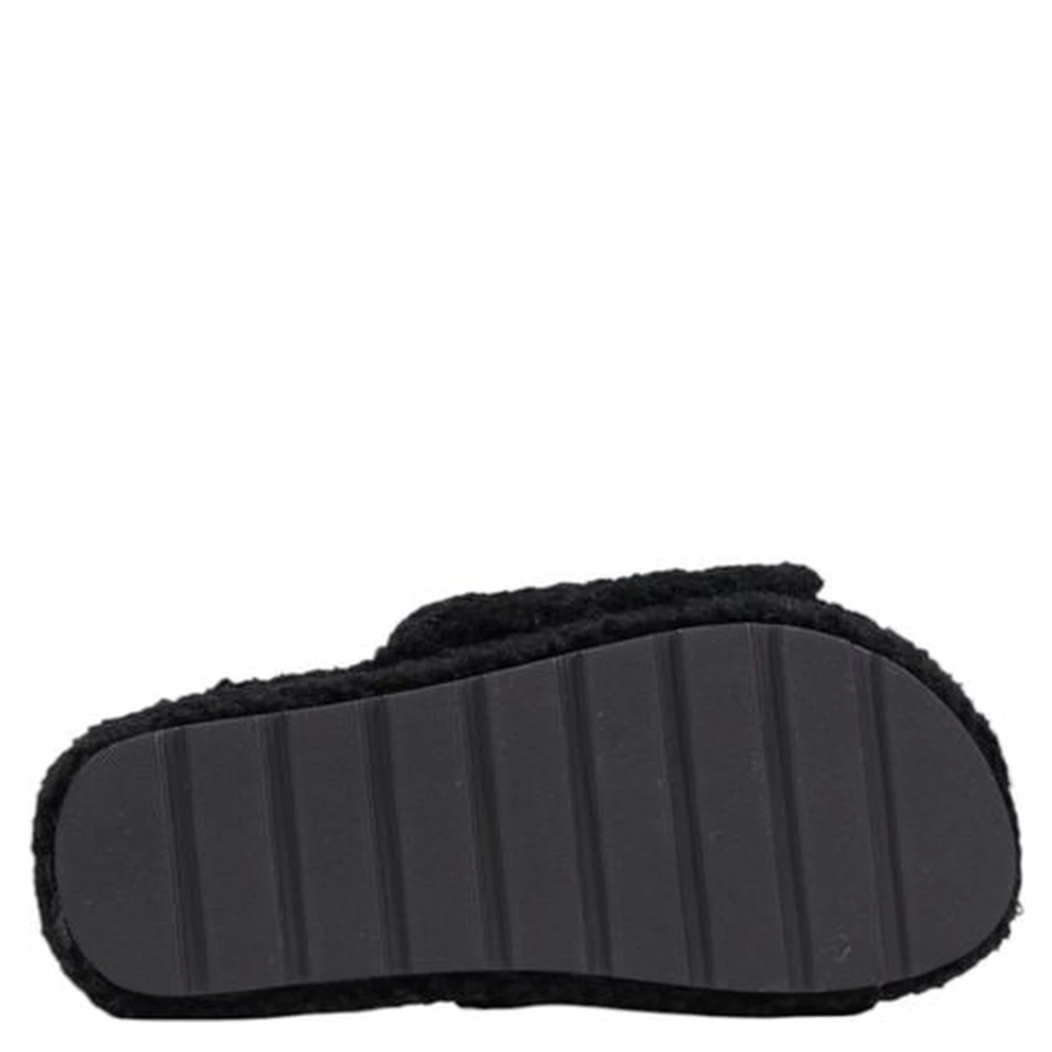Black Textile Slippers
