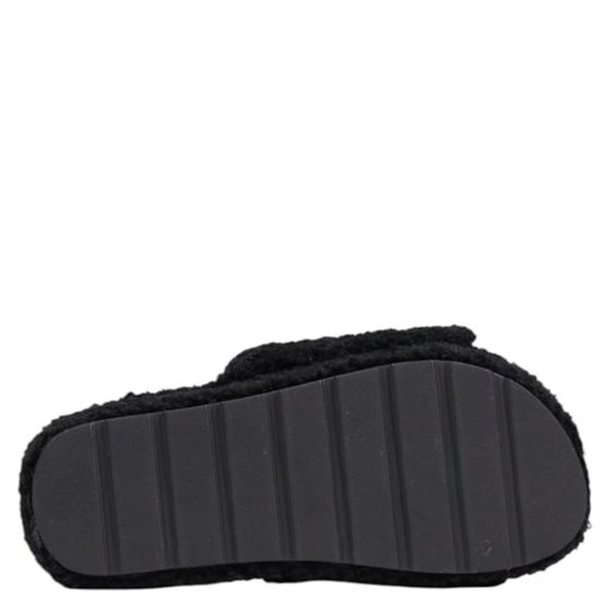 Black Textile Slippers