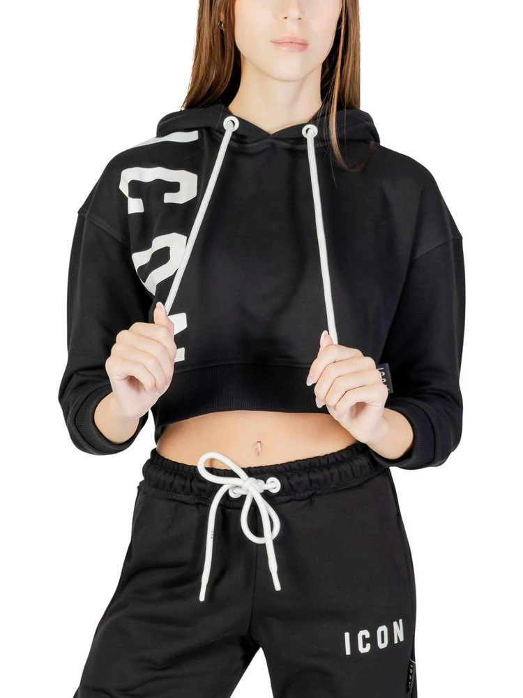 Black Cotton Hoodie