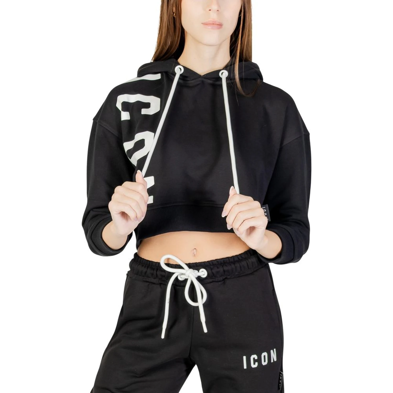 Black Cotton Hoodie