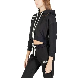 Black Cotton Hoodie