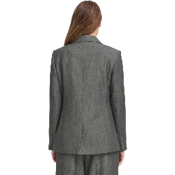 Gray Polyester Blazer