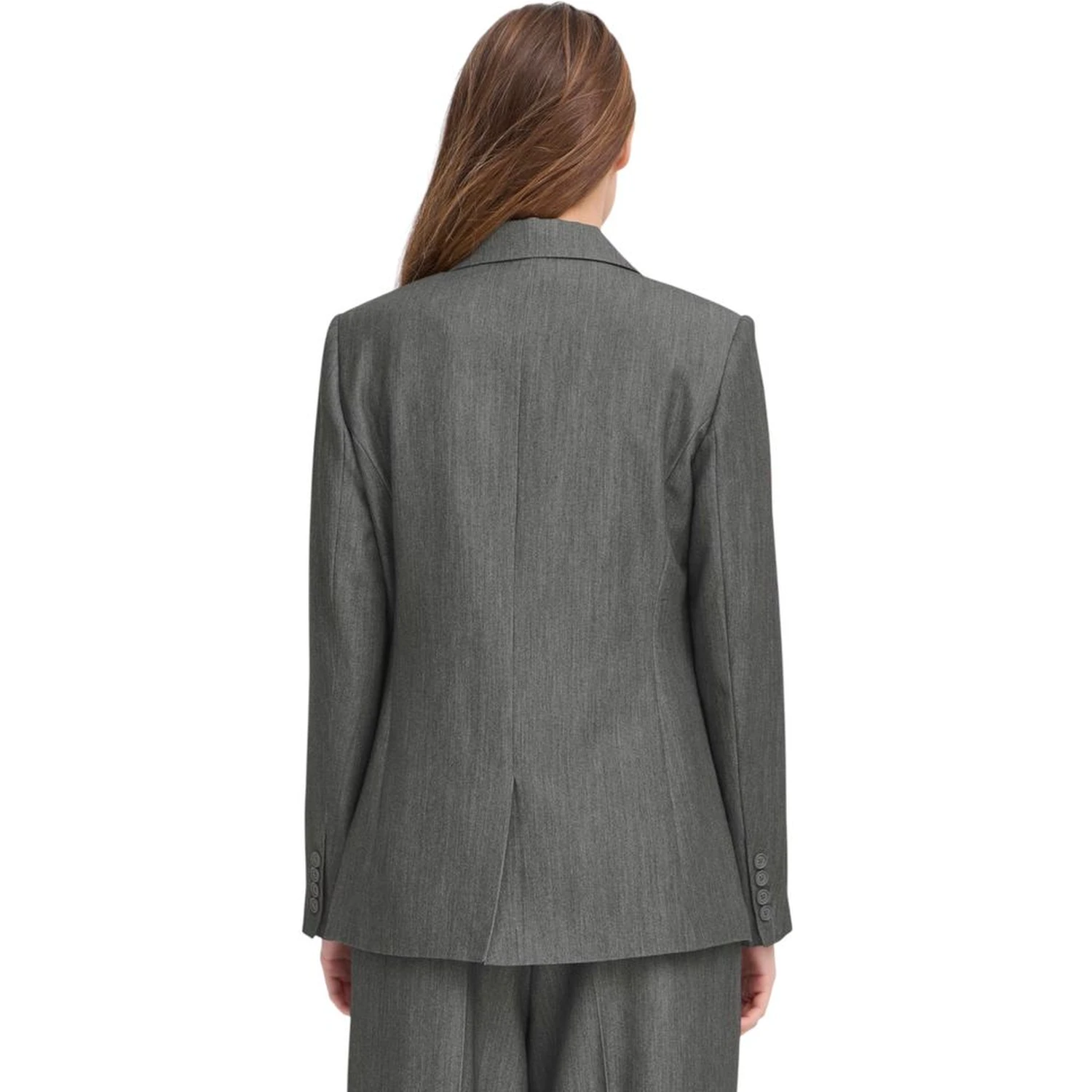Gray Polyester Blazer
